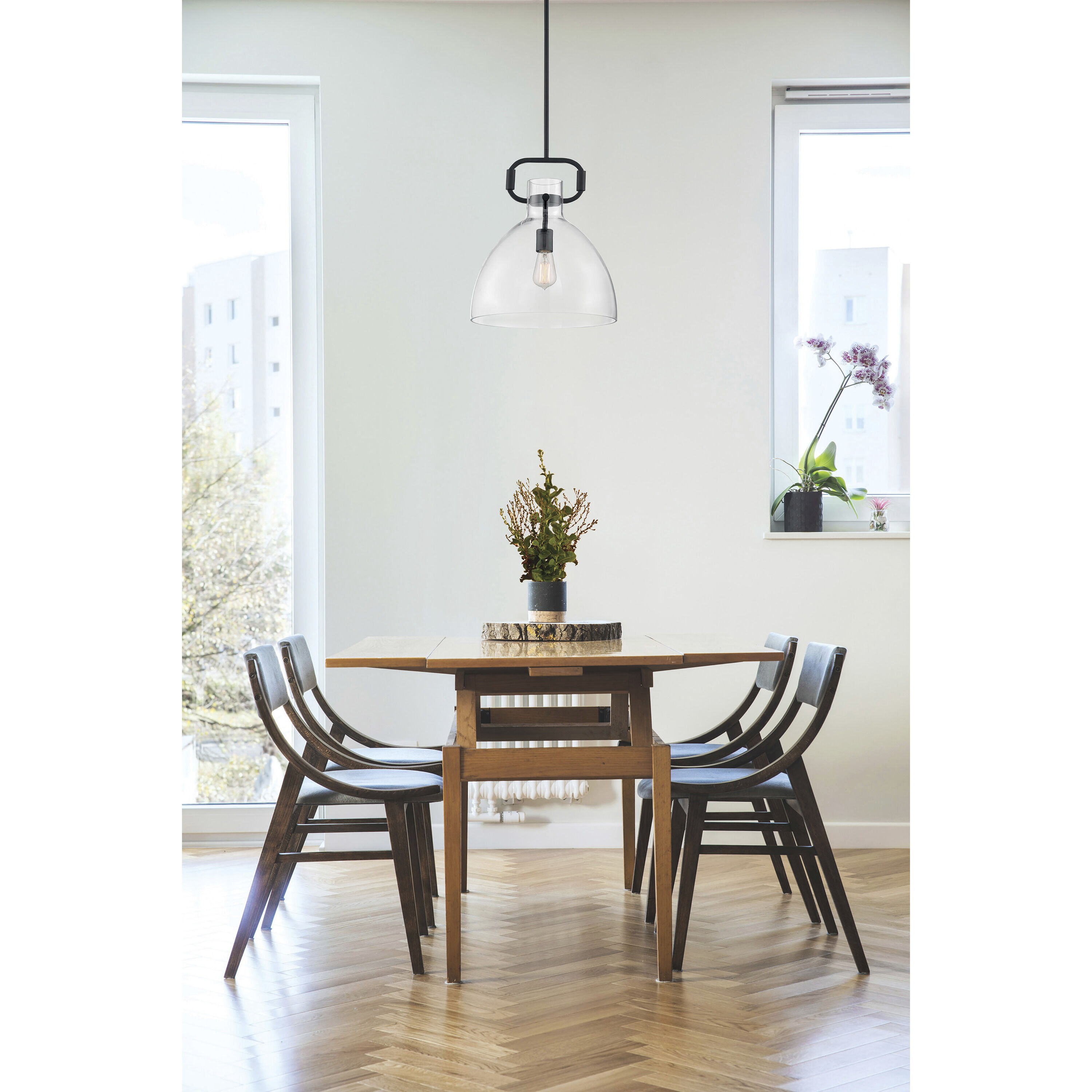 Teresa 1 Light 14 inch Matte Black Pendant Ceiling Light