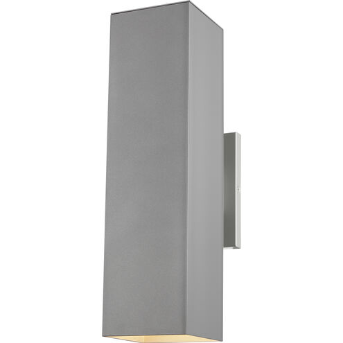 Pohl 2 Light 18.5 inch Painted Brushed Nickel Outdoor Wall Lantern