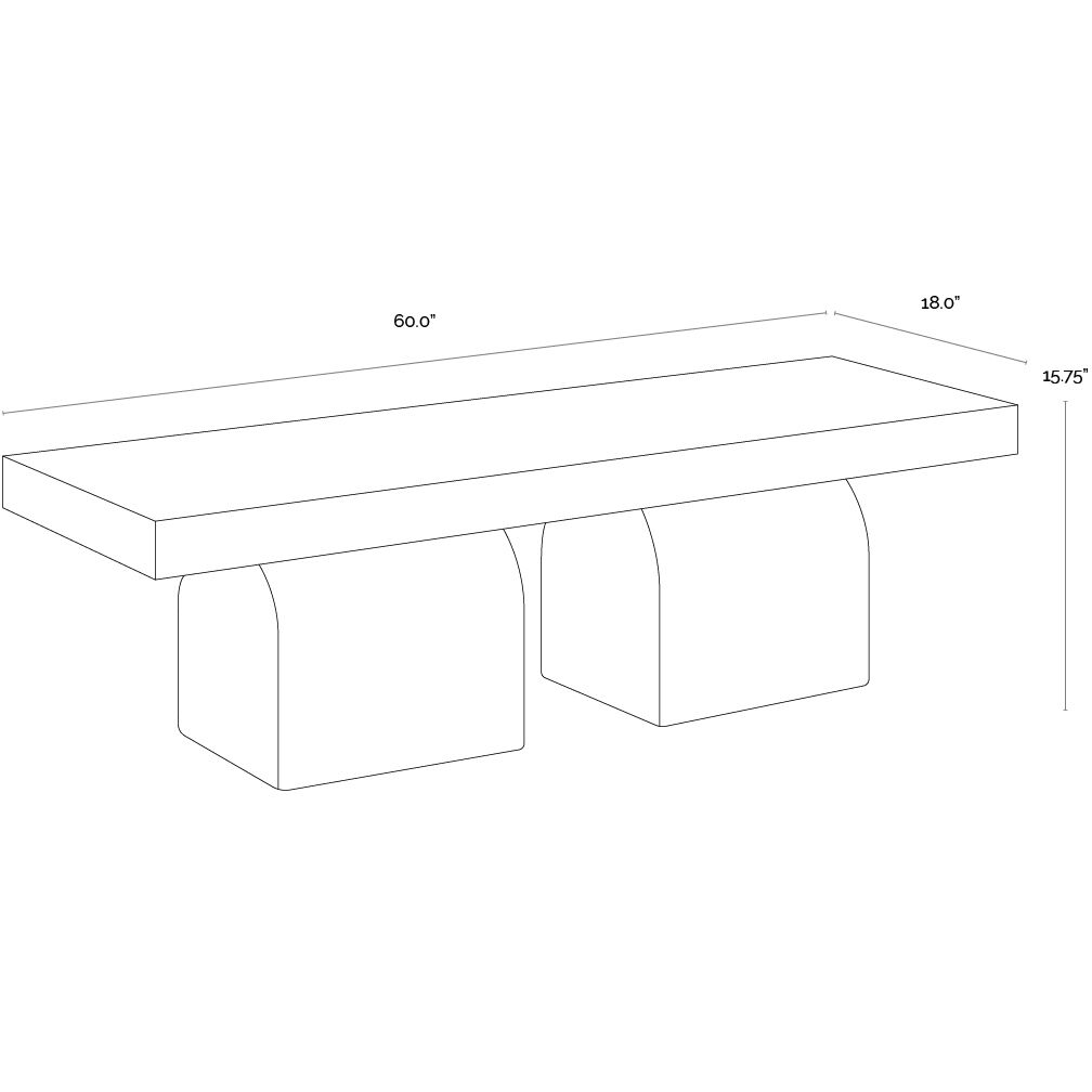 Colohan Taupe Outdoor Bench