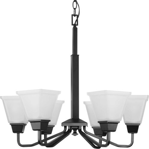 Clifton Heights 6 Light 26 inch Matte Black Chandelier Ceiling Light