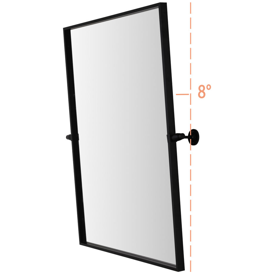 Everly 32 X 24 inch Black Mirror