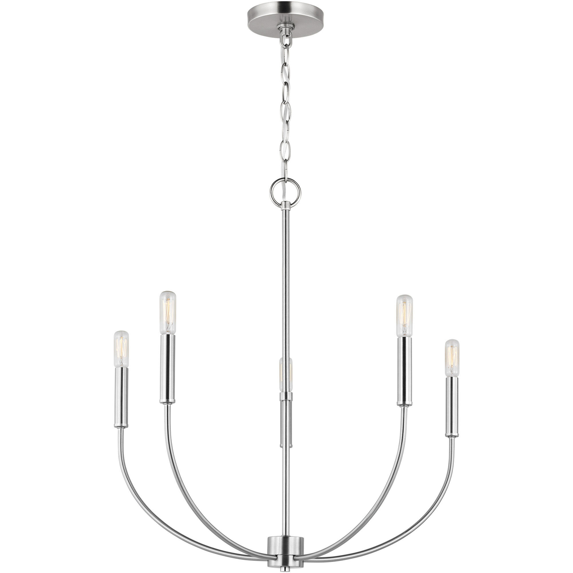 Greenwich 5 Light 24.13 inch Brushed Nickel Chandelier Ceiling Light