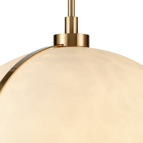 Lumis 1 Light 15.75 inch Lacquered Gold Pendant Ceiling Light, Converts to Semi Flush