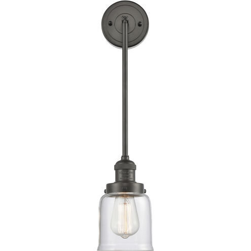 Franklin Restoration Bell LED 5 inch Oil Rubbed Bronze Mini Pendant Ceiling Light in Clear, Franklin Restoration
