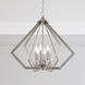 Prism 6 Light 26 inch Brushed Nickel Chandelier Ceiling Light