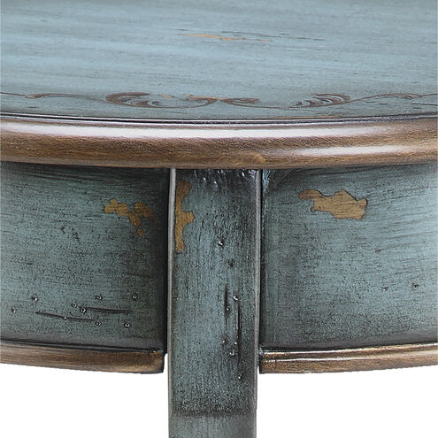 Freya 18 inch Aged Blue Accent Table