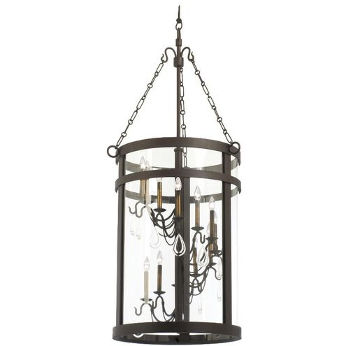 Morris 12 Light 29 inch Bronze Foyer Ceiling Light in Without Glass