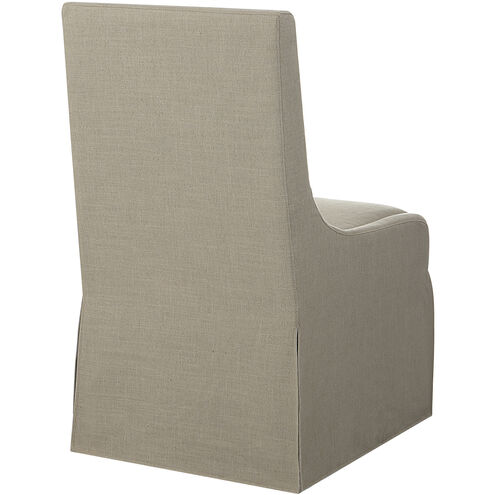 Coley Tan Linen Armless Chair
