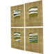 Galaxy Series Green and Metallic and White and Turquoise Wall Sculpture, The Studio