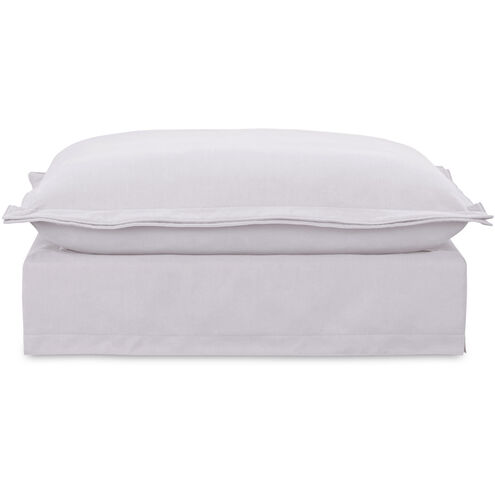 Olivia 17.25 inch White Ottoman
