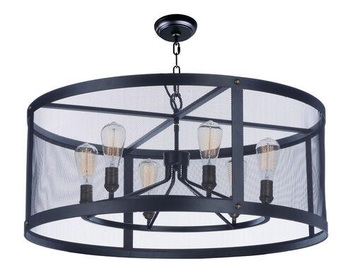 Palladium 5 Light 24.25 inch Black/Natural Aged Brass Chandelier Ceiling Light in MB ST64