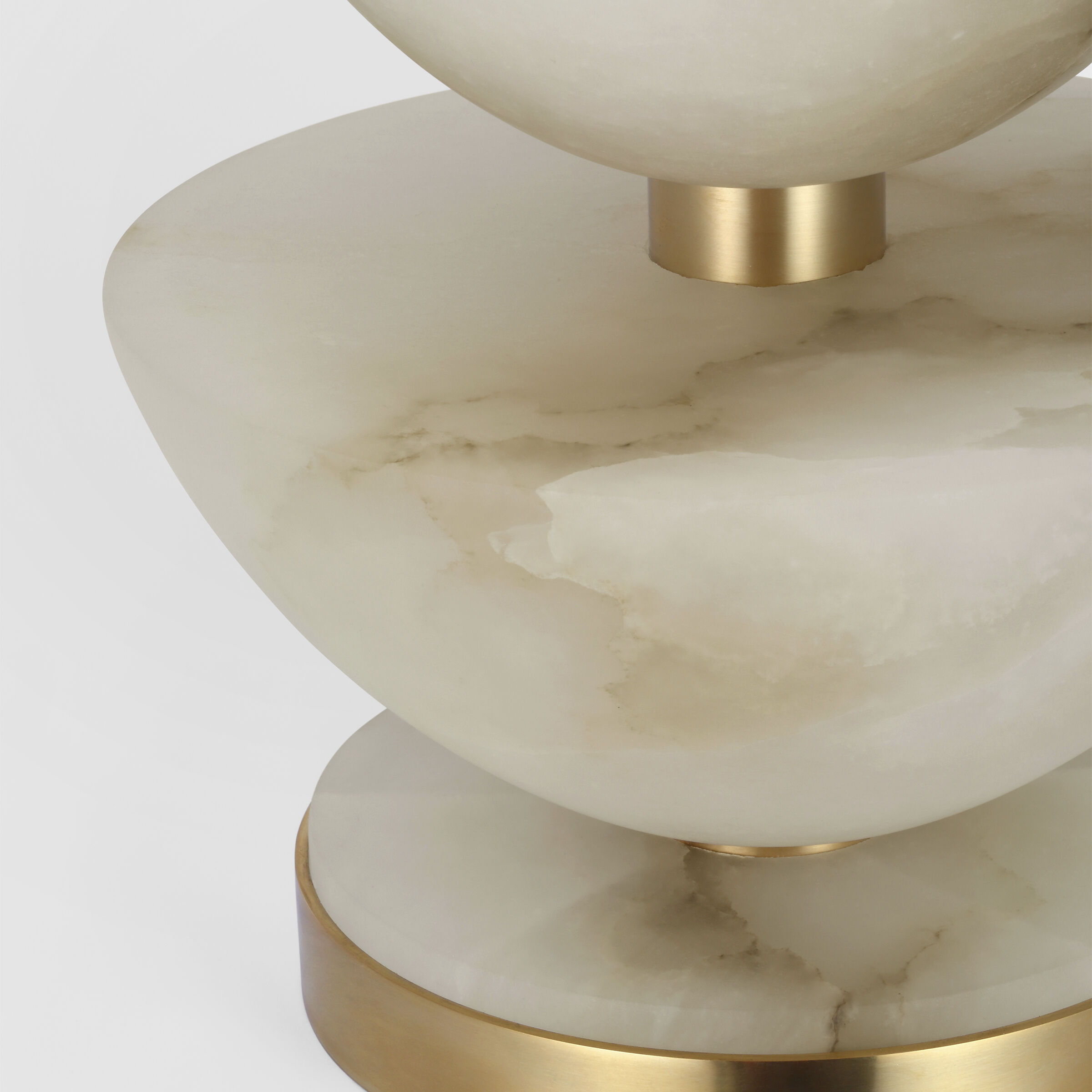 Suzanne Kasler Aubert 28.25 inch 15.00 watt Alabaster and Hand-Rubbed Antique Brass Table Lamp Portable Light