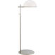 Kelly Wearstler Dulcet 43.5 inch 60 watt Polished Nickel Pharmacy Floor Lamp Portable Light in White Glass, Medium