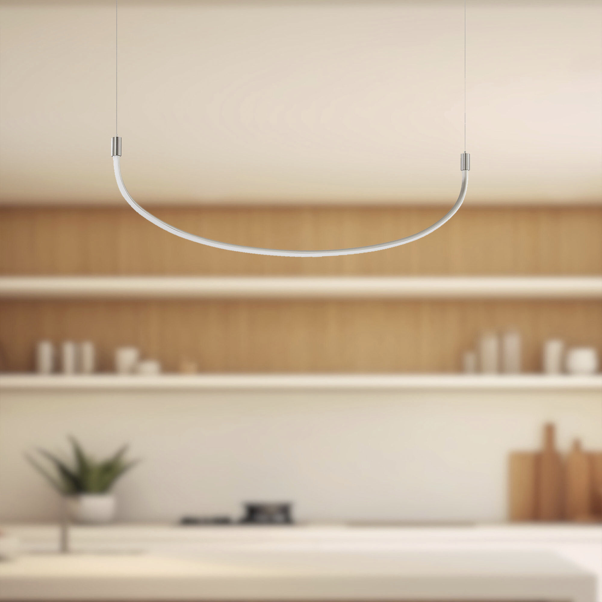 Talis LED 36.63 inch Brushed Nickel Linear Pendant Ceiling Light