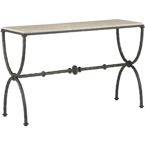 Agora 49 inch Rustic Bronze and Polished Console Table