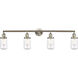 Franklin Restoration Dover LED 43 inch Brushed Satin Nickel Bath Vanity Light Wall Light in Clear Glass, Franklin Restoration