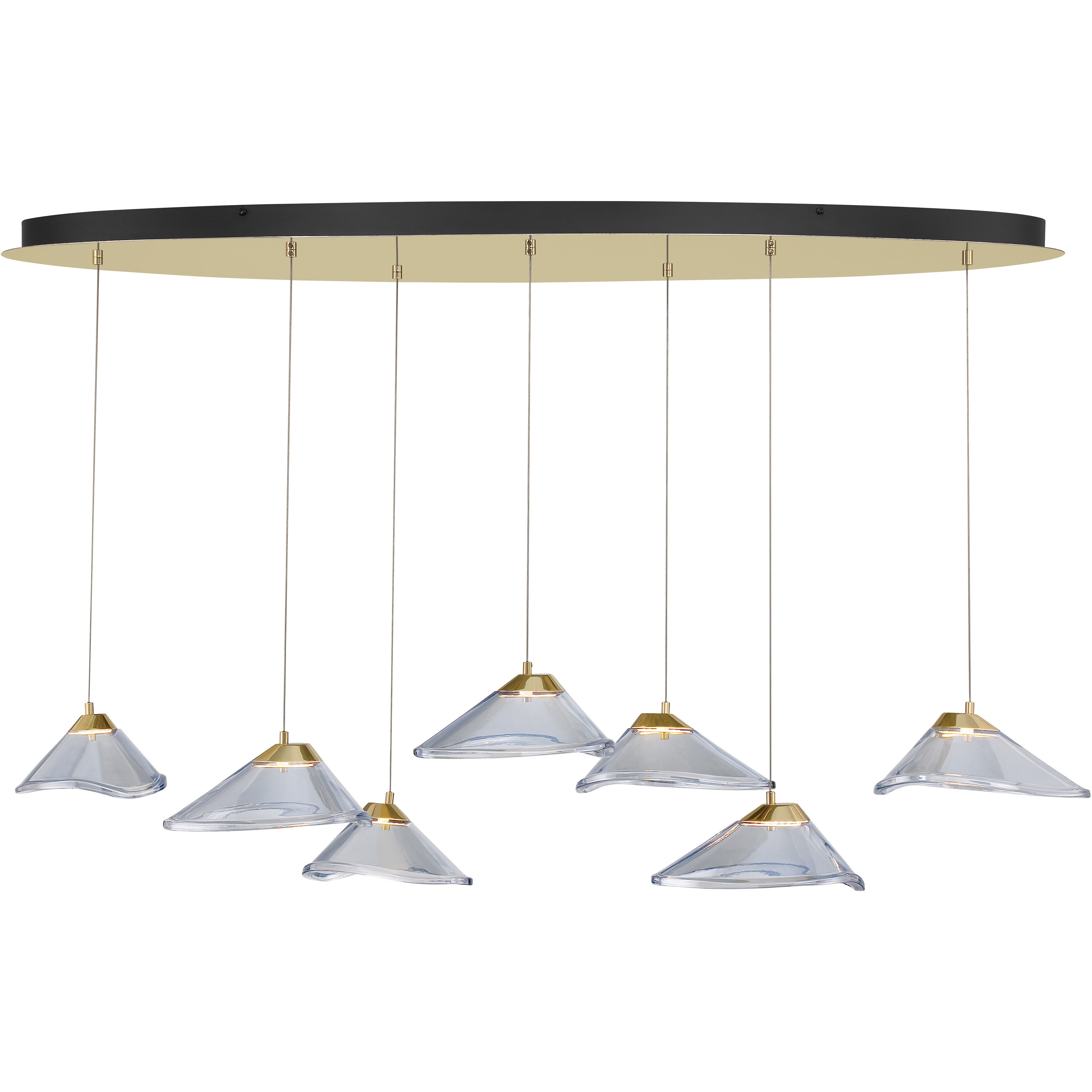 Sneer LED 55.25 inch Coal And Sun Gold Pendant Ceiling Light