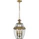 Ashford 3 Light 12 inch Antique Brass Outdoor Pendant