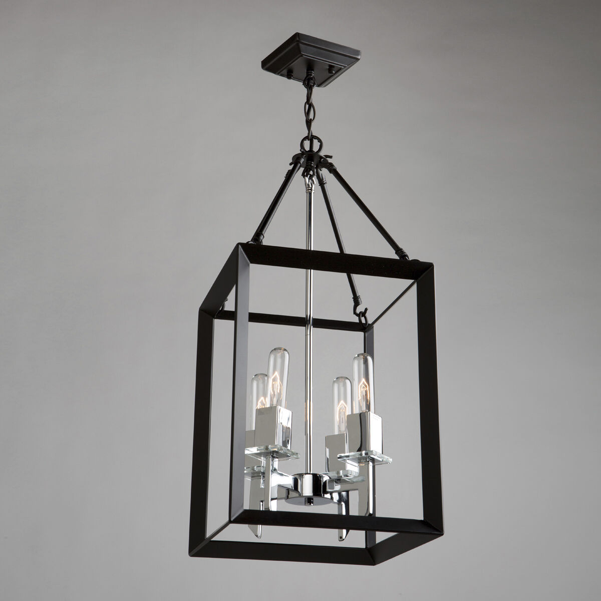 Vineyard 4 Light 12 inch Matte Black Up Chandelier Ceiling Light