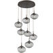 Nova LED LED Flat Bronze Chandelier Ceiling Light, Round Multi-Port