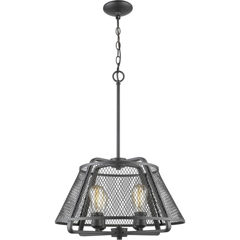 Iuka 4 Light 19 inch Bronze Pendant Ceiling Light in Bronze Steel