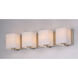 Wrap 4 Light 26 inch Satin Nickel Bath Vanity Wall Light