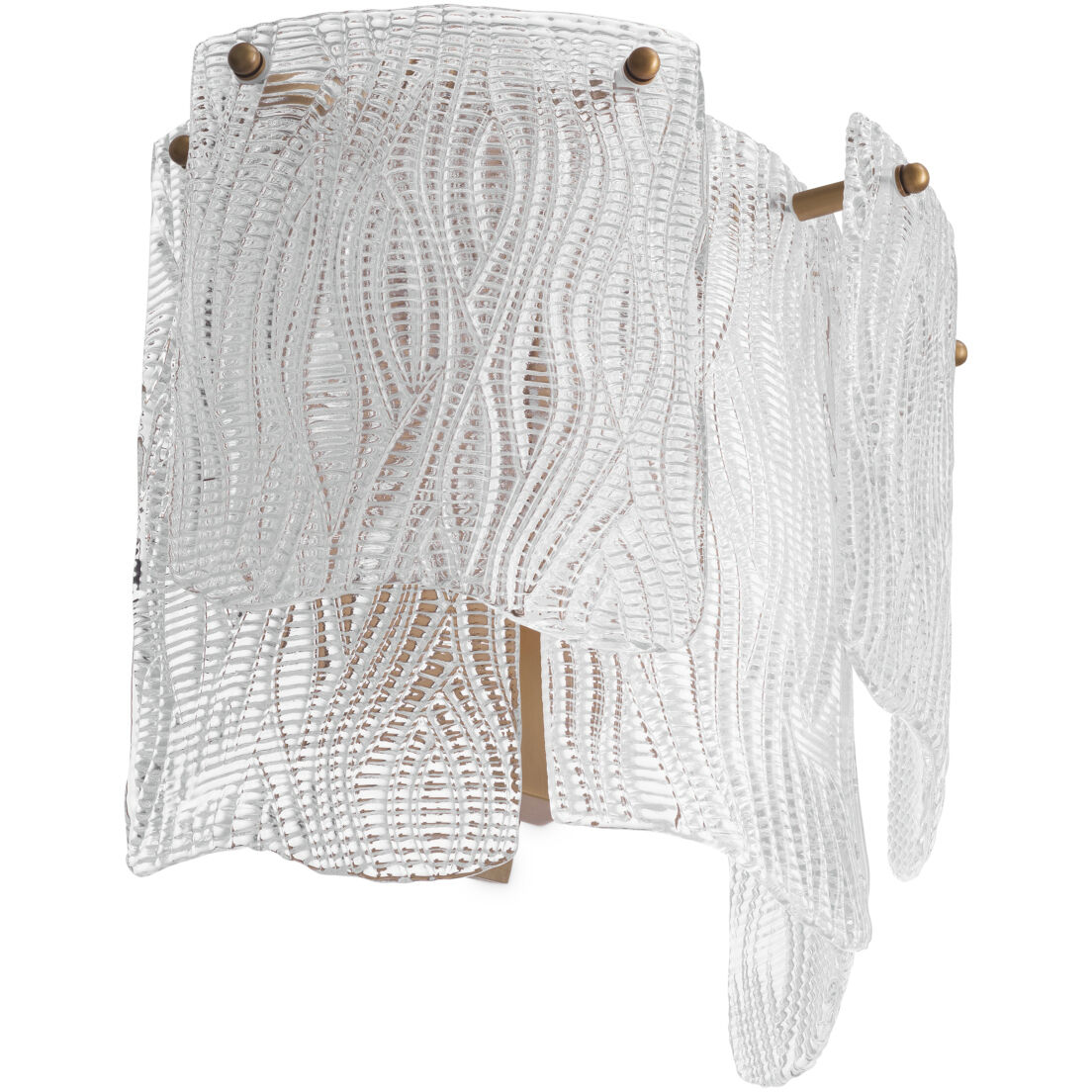 Asinara Wall Lamp Wall Light in Textured Glass