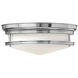Hadley 3 Light 14 inch Chrome Indoor Flush Mount Ceiling Light