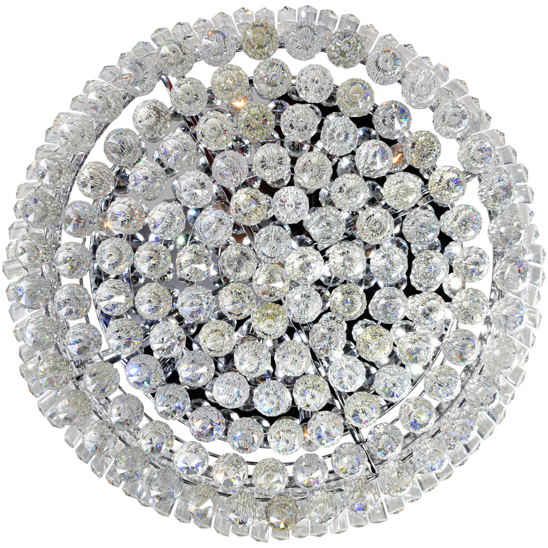 Colosseum 10 Light 24 inch Chrome Flush Mount Ceiling Light