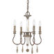 Zoe 4 Light 14 inch French Antique Chandelier Ceiling Light