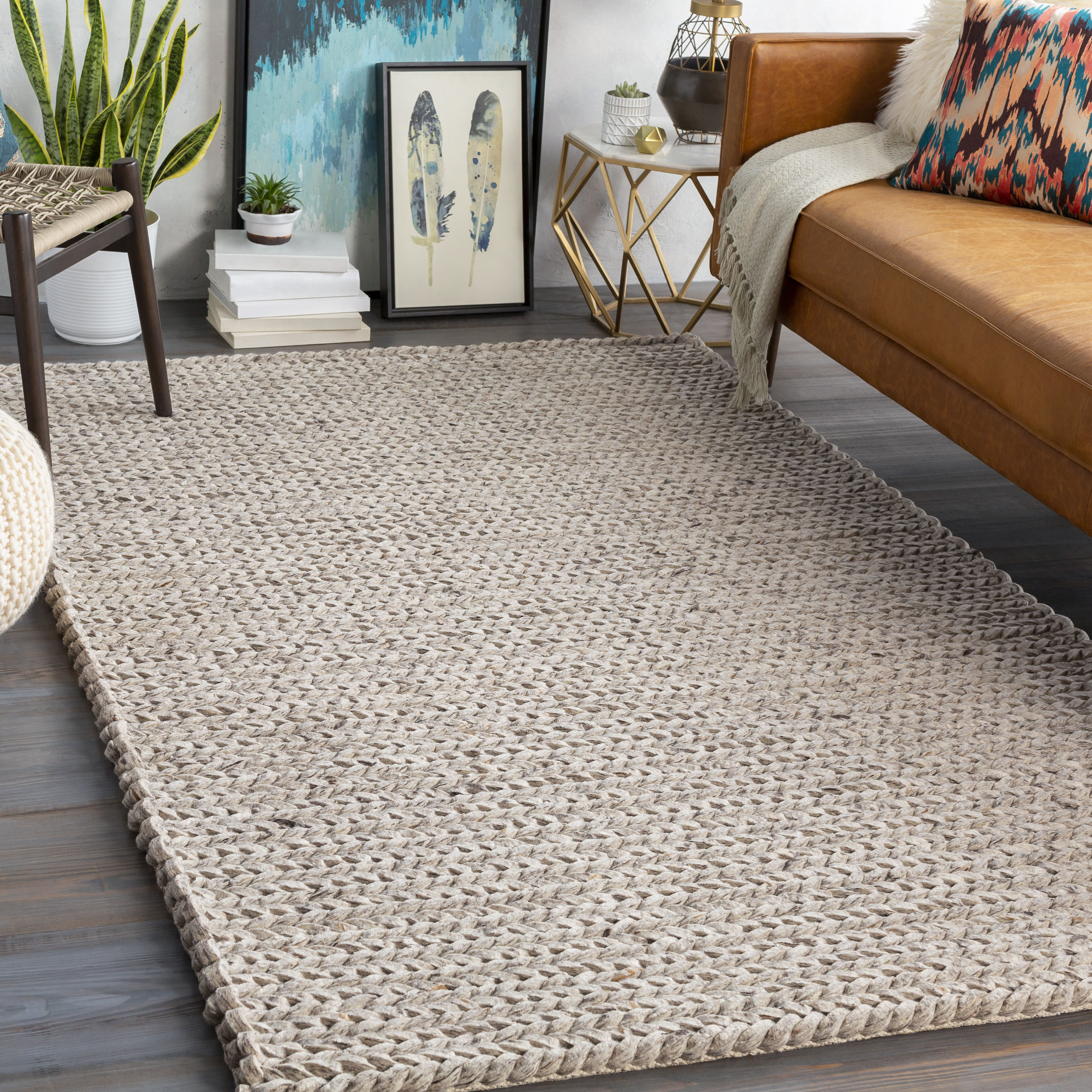 Anchorage 132 X 96 inch Charcoal Rug in 8 x 11, Rectangle