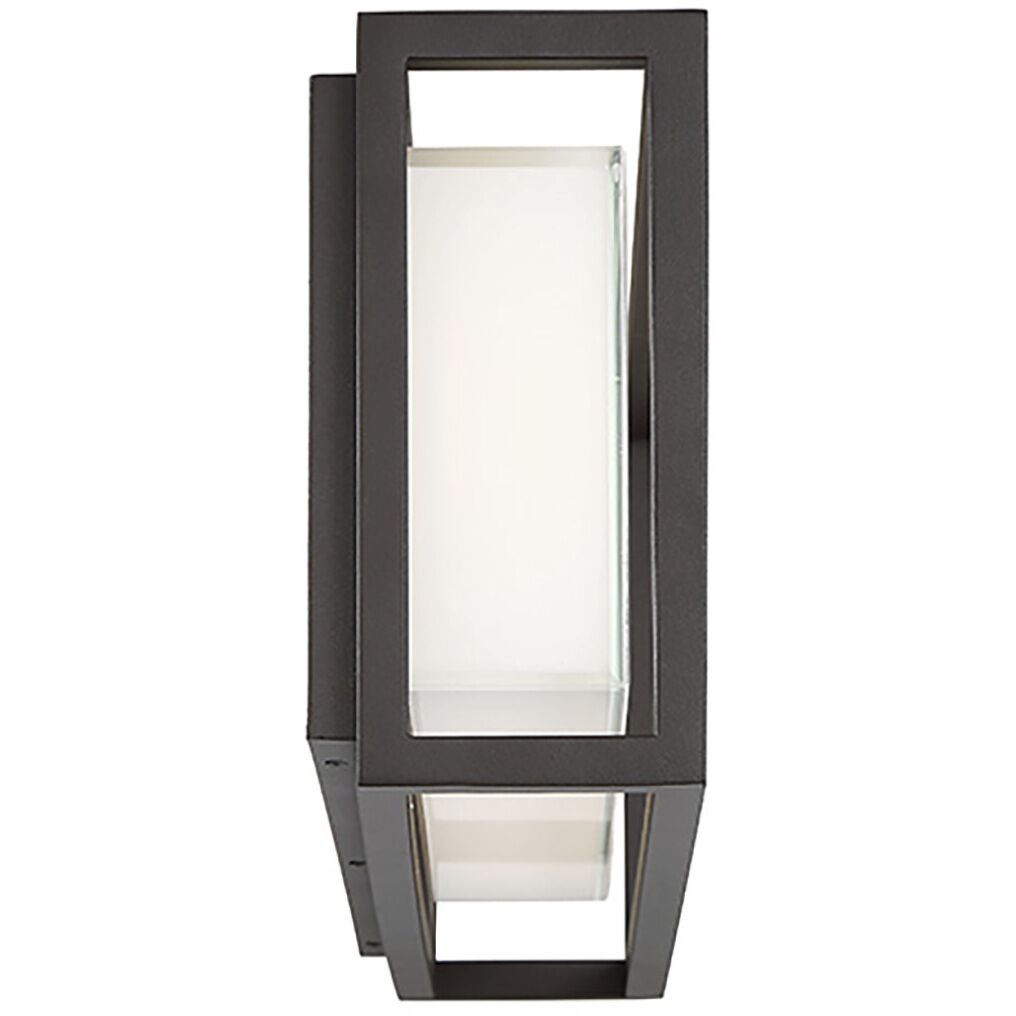 Framed LED 10 inch Bronze Outdoor Wall Light in 20in.