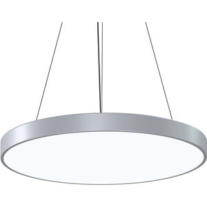 Pi LED 30 inch Bright Satin Aluminum Pendant Ceiling Light