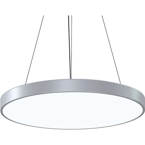 Pi LED 30 inch Bright Satin Aluminum Pendant Ceiling Light