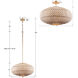 Zanzibar 4 Light 22 inch Soft Gold Pendant Ceiling Light