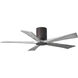 Atlas Irene-5HLK 52 inch Textured Bronze with Barnwood Tone Blades Ceiling Mount Paddle Fan in Barn Wood, Flush Mounted