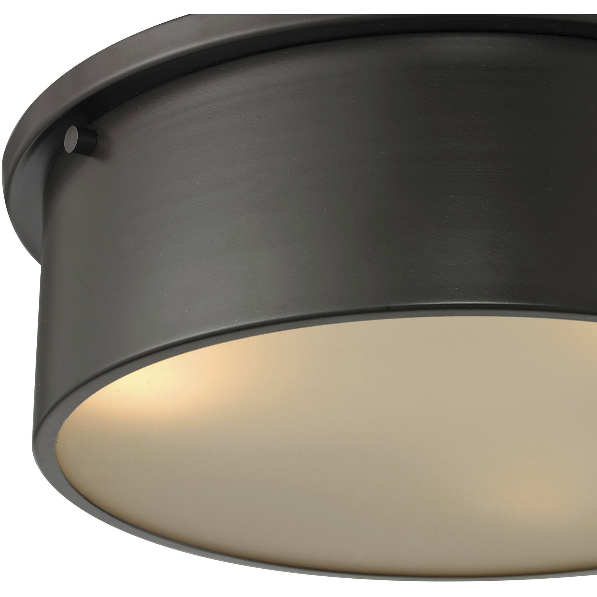 Simpson 3 Light 14 inch Oil Rubbed Bronze Flush Mount Ceiling Light