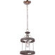 Ashwood 1 Light 10 inch Polished Nickel/Greywood Mini Pendant Ceiling Light in Polished Nickel and Greywood