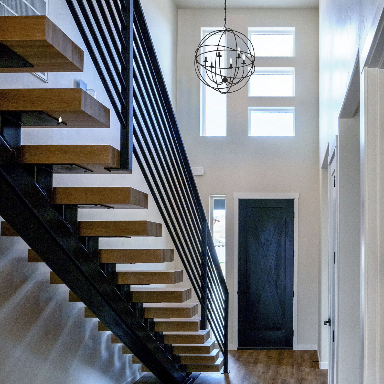 Somma Way 6 Light 22.5 inch Black Chandelier Ceiling Light