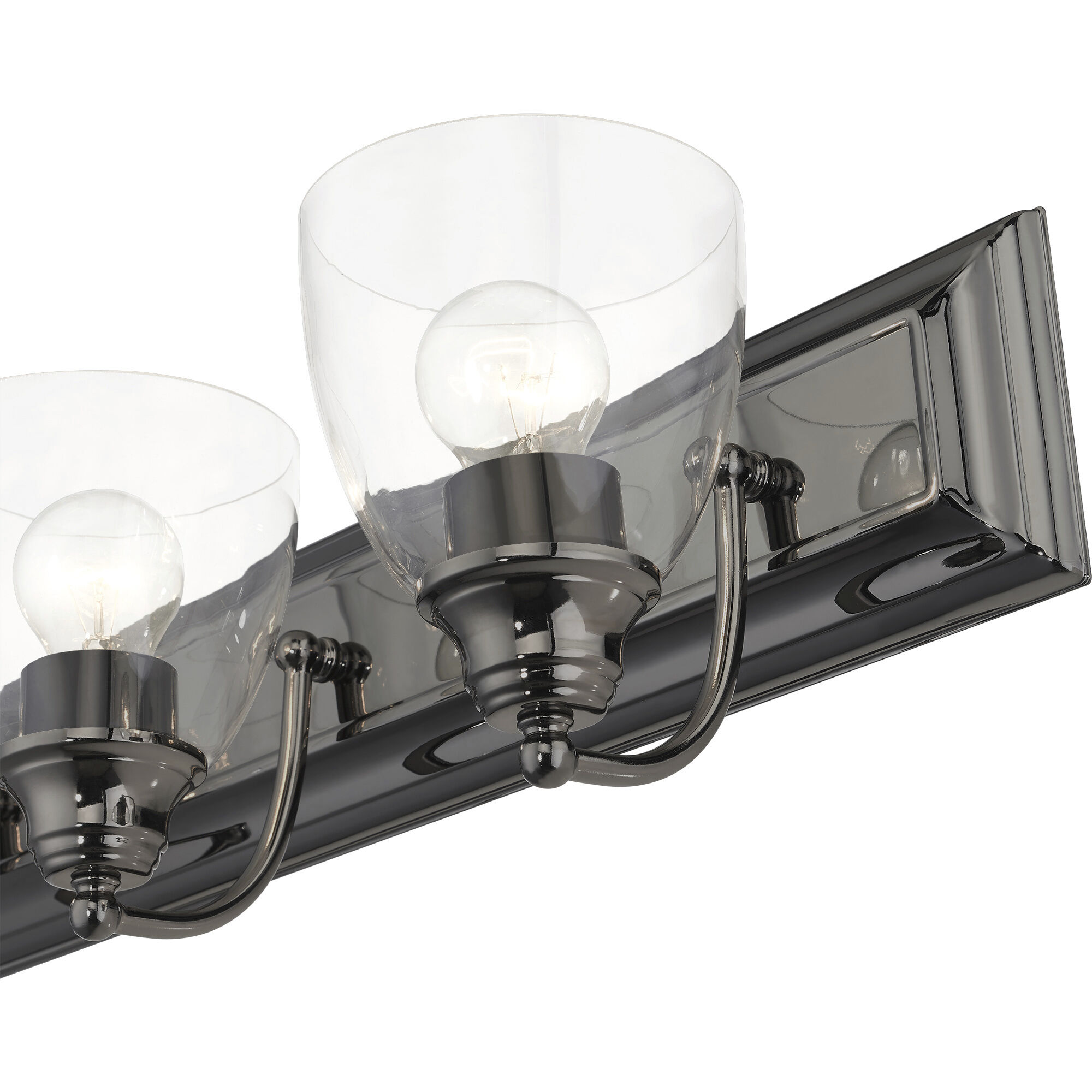 Birmingham 3 Light 24 inch Black Chrome Vanity Sconce Wall Light