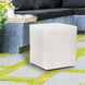 Universal Atlantis White Outdoor Cube Ottoman Replacement Slipcover, Ottoman Not Included