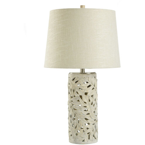 Hevea 28.5 inch 100 watt Weathered Cream and Brass Table Lamp Portable Light