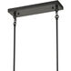 Bridgette 8 Light 36 inch Matte Black with Satin Brass Linear Chandelier Ceiling Light