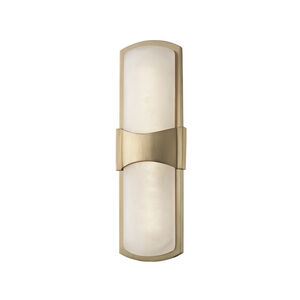 Valencia LED 5.25 inch Aged Brass ADA Wall Sconce Wall Light, Spanish Alabaster