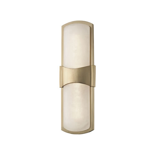 Valencia LED 5.25 inch Aged Brass ADA Wall Sconce Wall Light, Spanish Alabaster