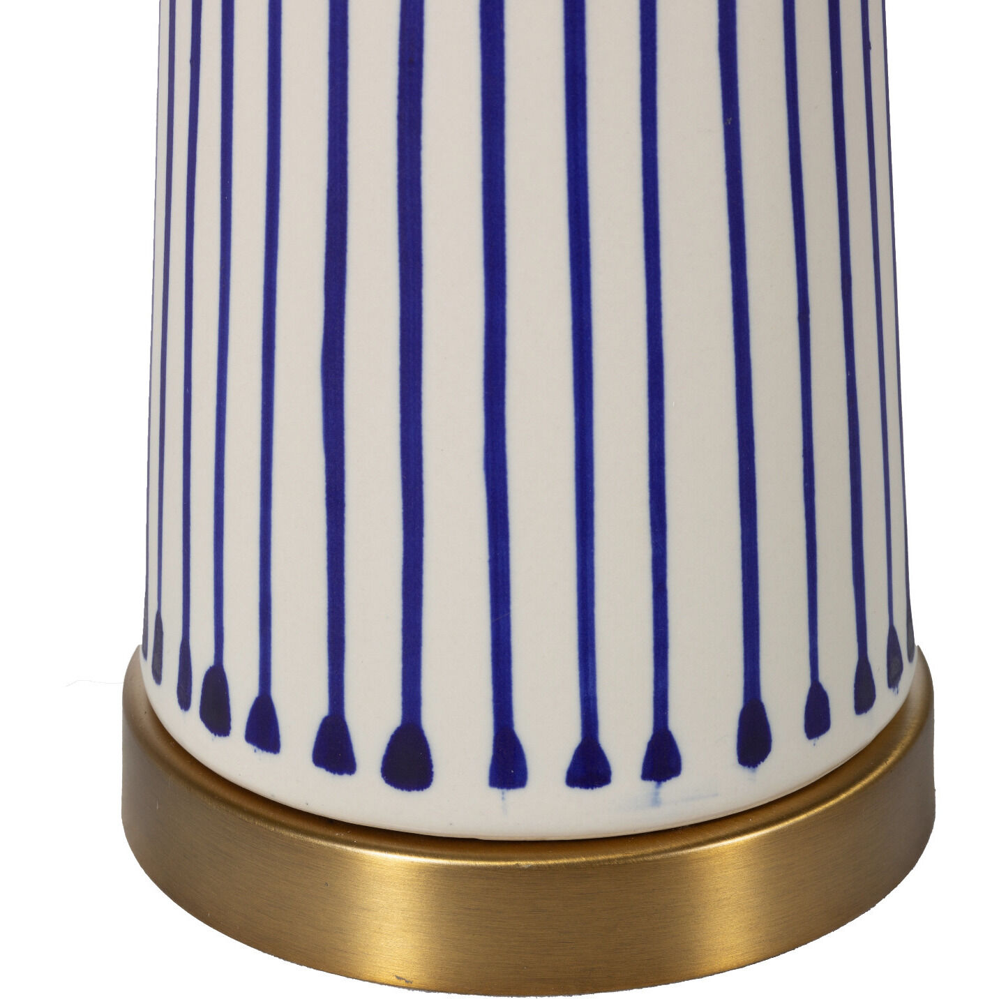 Sophie 29.25 inch Navy and Cream Hand-Painted Ceramic / Antique Brass Table Lamp Portable Light