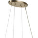 Harpin Linear Chandelier Ceiling Light in Champagne Bronze