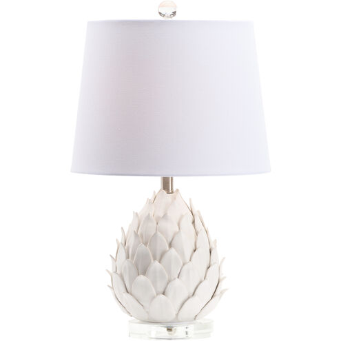 White Artichoke 14 inch 100.00 watt White/Cream Table Lamp Portable Light