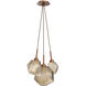 Gem LED 13.5 inch Burnished Bronze Chandelier Ceiling Light in 2700K LED, Cluster