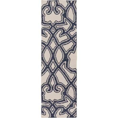 Paddington 63 X 39 inch Navy, Ivory Rug